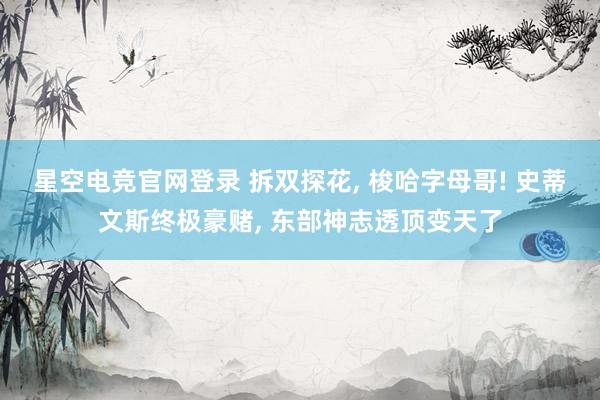 星空电竞官网登录 拆双探花, 梭哈字母哥! 史蒂文斯终极豪赌, 东部神志透顶变天了