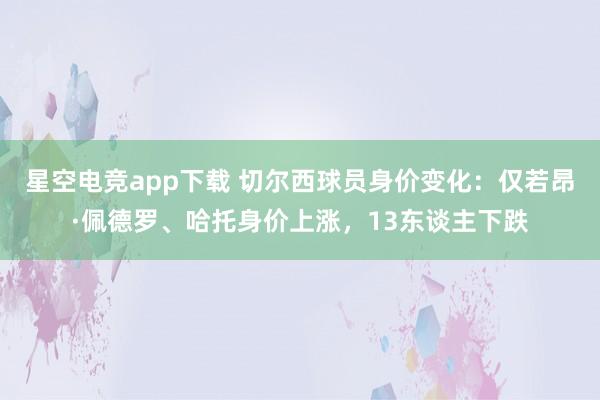 星空电竞app下载 切尔西球员身价变化:仅若昂·佩德罗、哈托身价上涨,13东谈主下跌