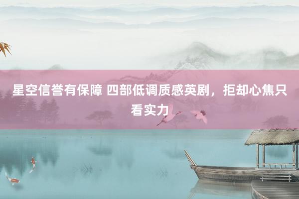 星空信誉有保障 四部低调质感英剧,拒却心焦只看实力