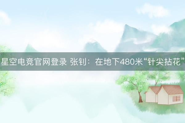 星空电竞官网登录 张钊:在地下480米“针尖拈花”