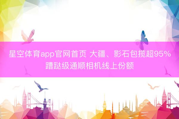星空体育app官网首页 大疆、影石包揽超95%蹧跶级通顺相机线上份额