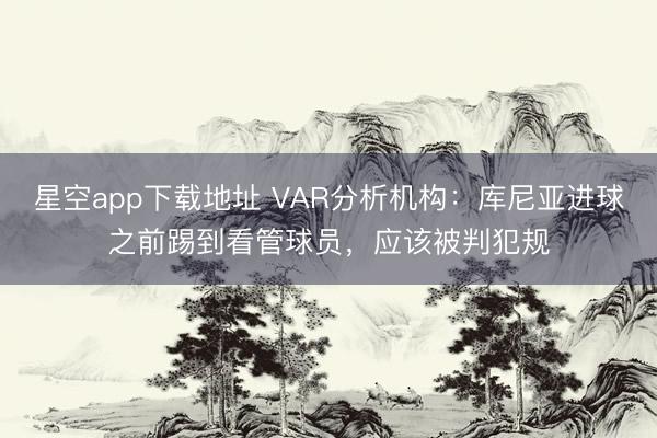 星空app下载地址 VAR分析机构:库尼亚进球之前踢到看管球员,应该被判犯规